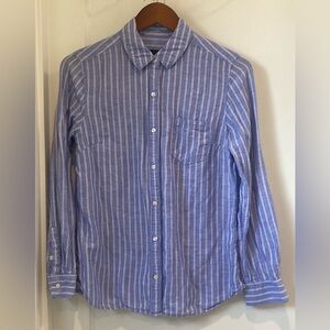 Banana Republic linen striped shirt